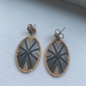 FREIDA ROTHMAN 14K GOLD PLATED EARRINGS